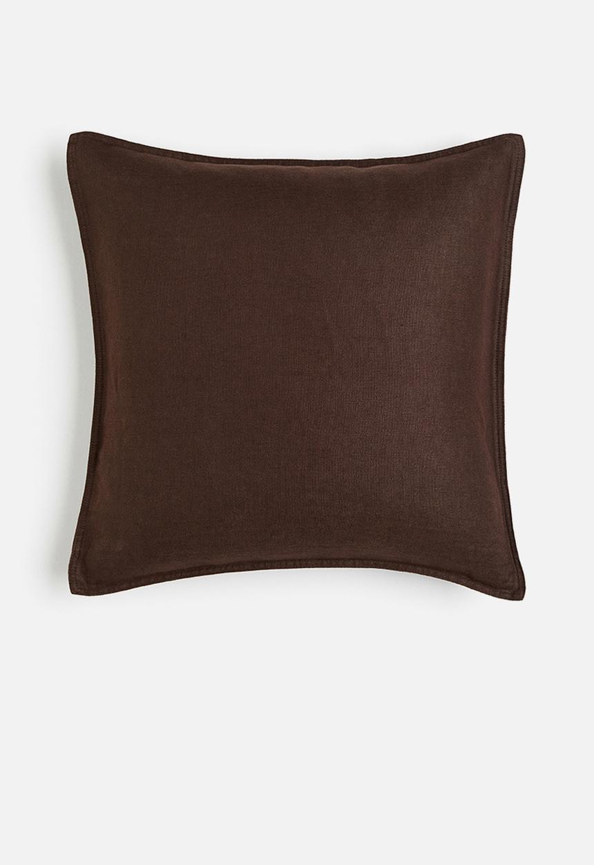 H&M - Washed linen cushion cover - brown