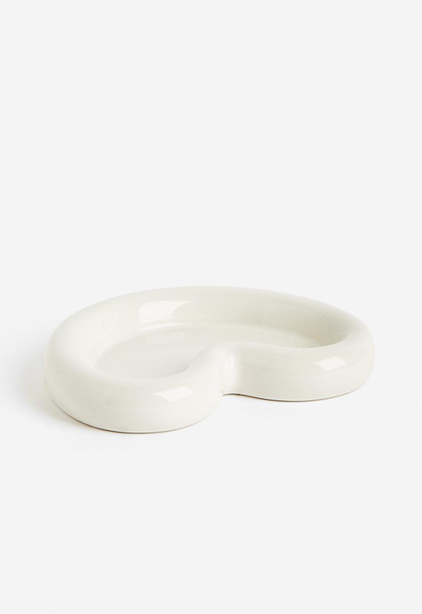 H&M - Small stoneware tray - white