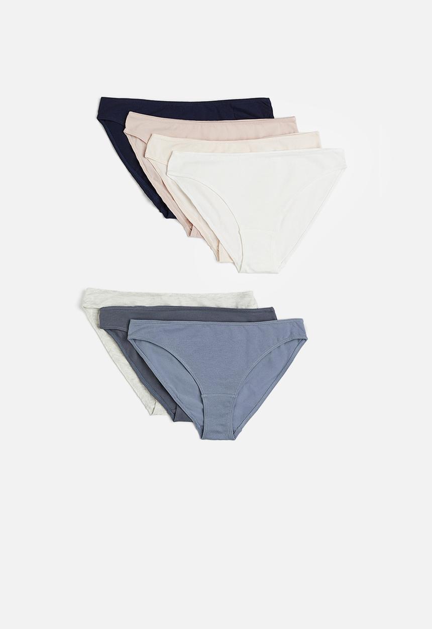 H&M - 7-pack cotton bikini briefs - blue