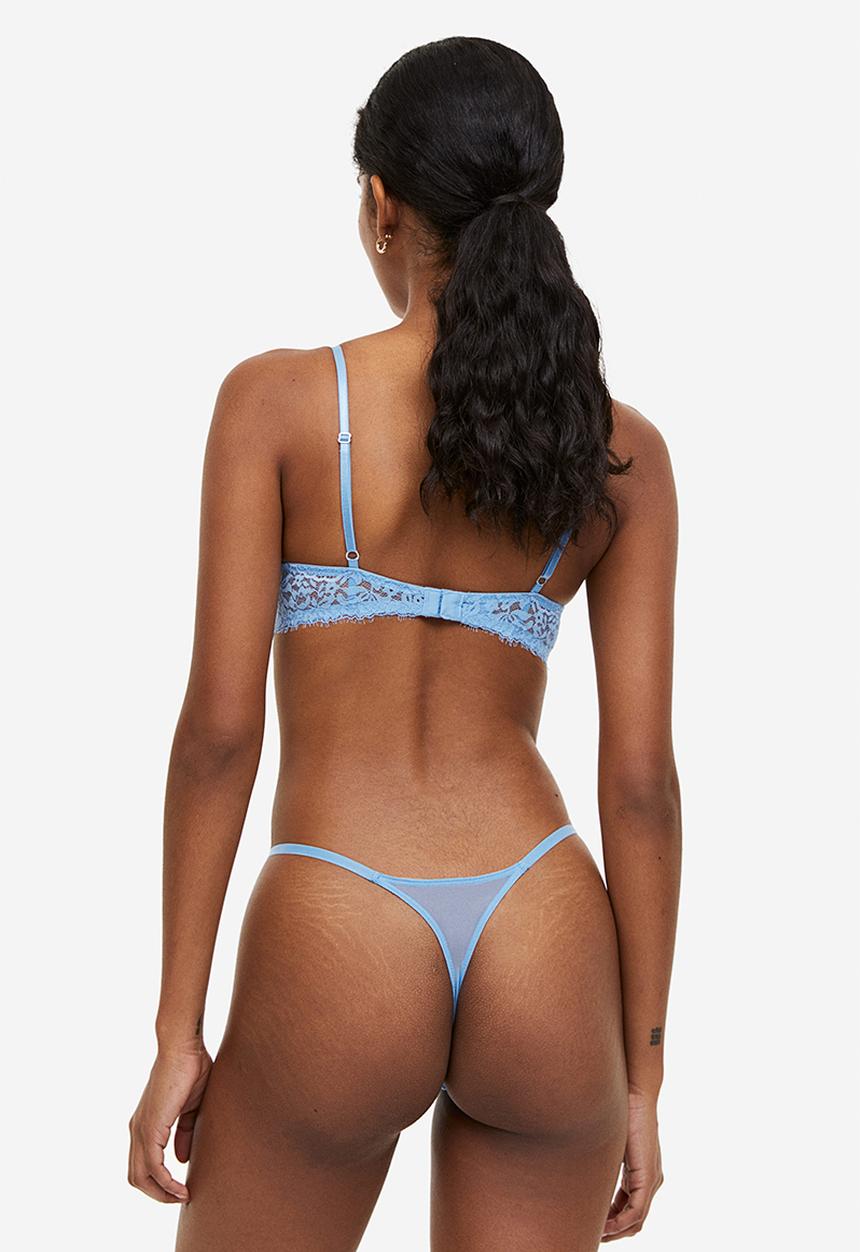 H&M - 3-pack thong briefs - blue, white
