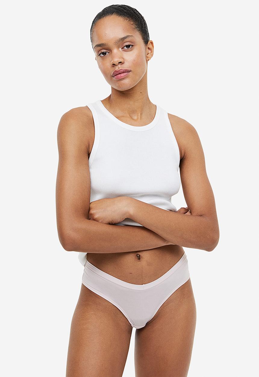 H&M - 3-pack microfibre hipster briefs - pink, beige
