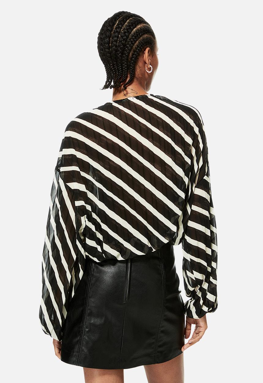 H&M - Pleated blouse - black multi