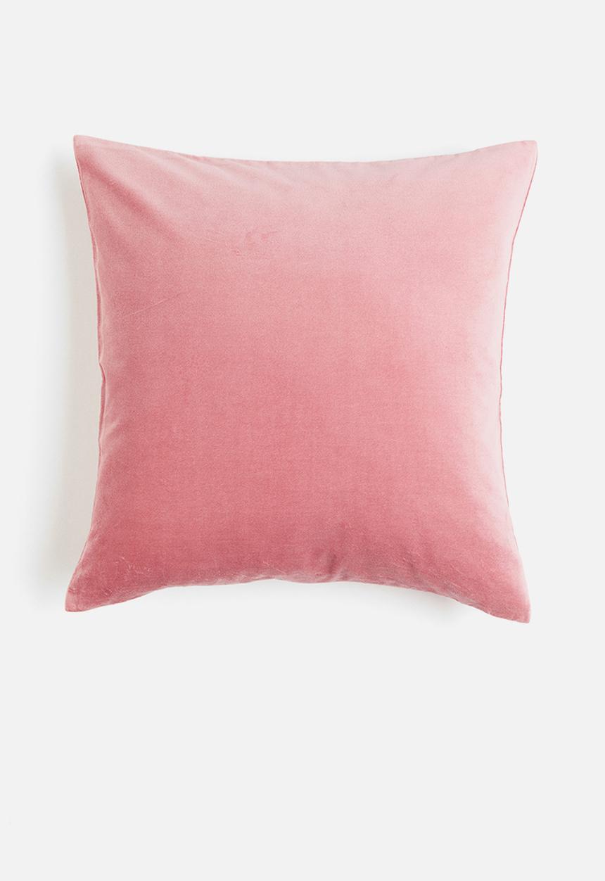 H&M - Cotton velvet cushion cover - pink