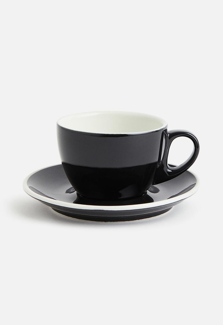 H&M - Cappuccino cup and saucer - Black