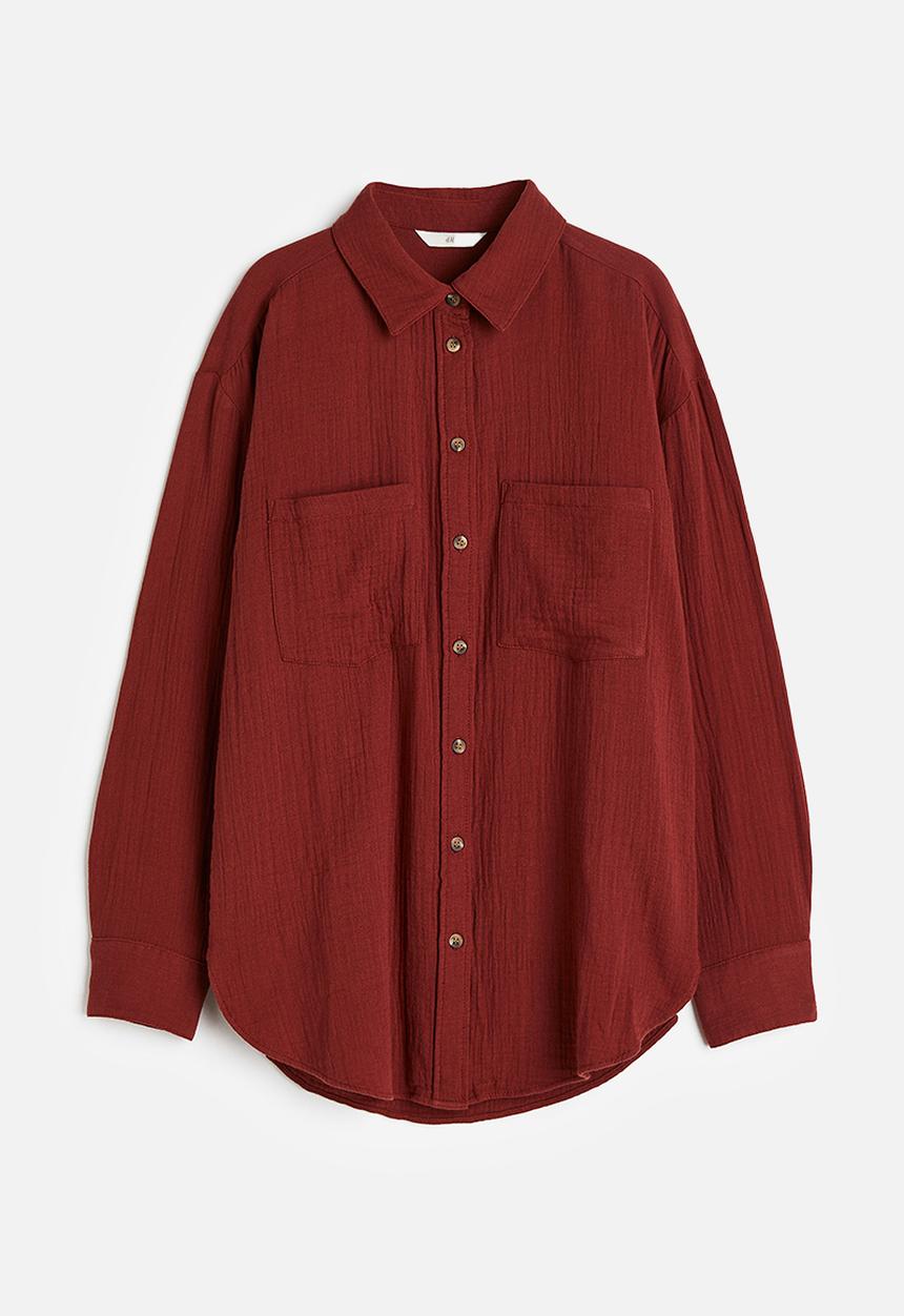 H&M - Cotton shirt - rust red