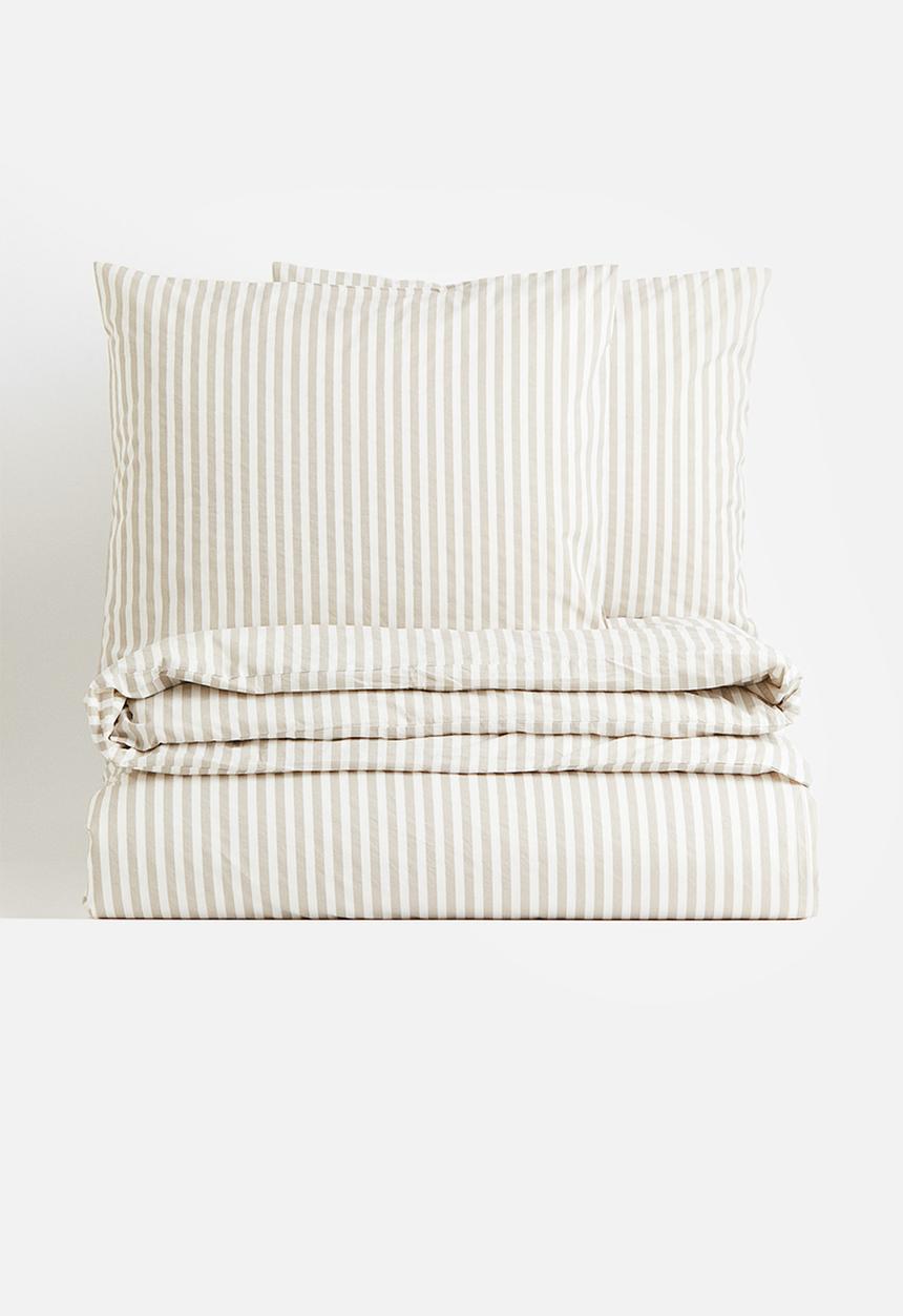 H&M - Cotton double/king duvet cover set - multi 