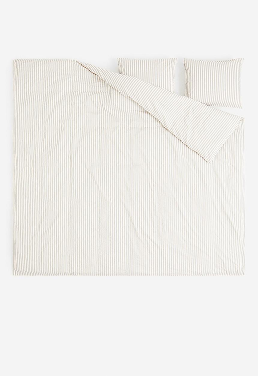 H&M - Cotton double/king duvet cover set - multi 