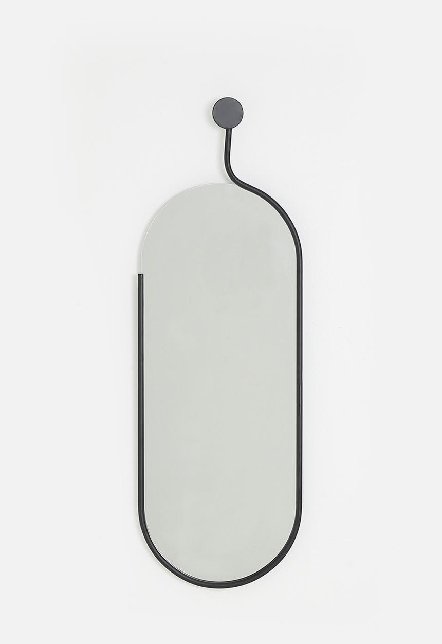 Present Time - Mirror elliptical large - black