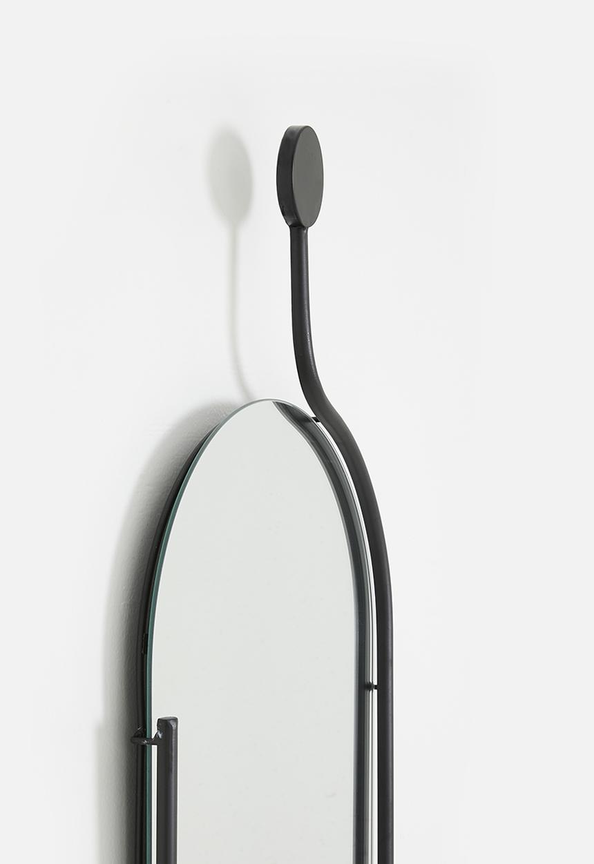 Present Time - Mirror elliptical large - black