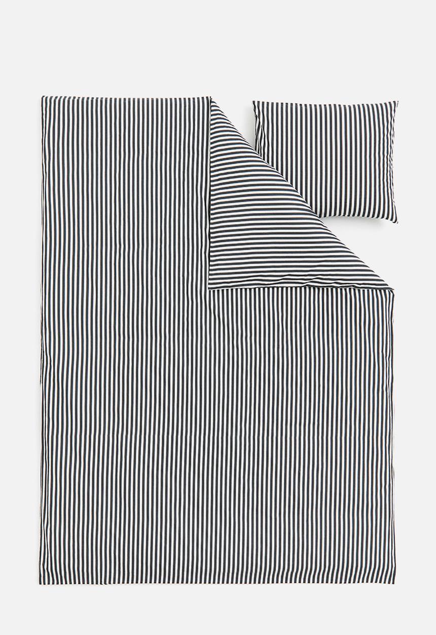 H&M - Cotton single duvet cover set - Black