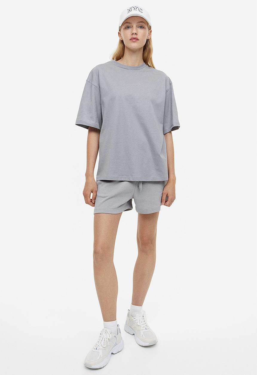 H&M - Boxy t-shirt - grey