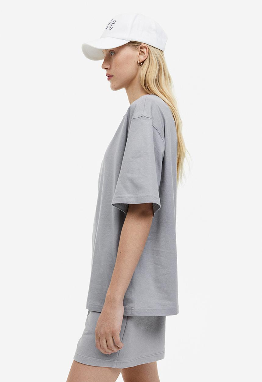 H&M - Boxy t-shirt - grey