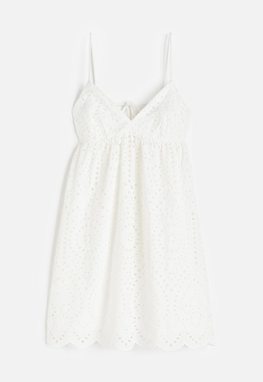 H&M - Broderie anglaise dress - white