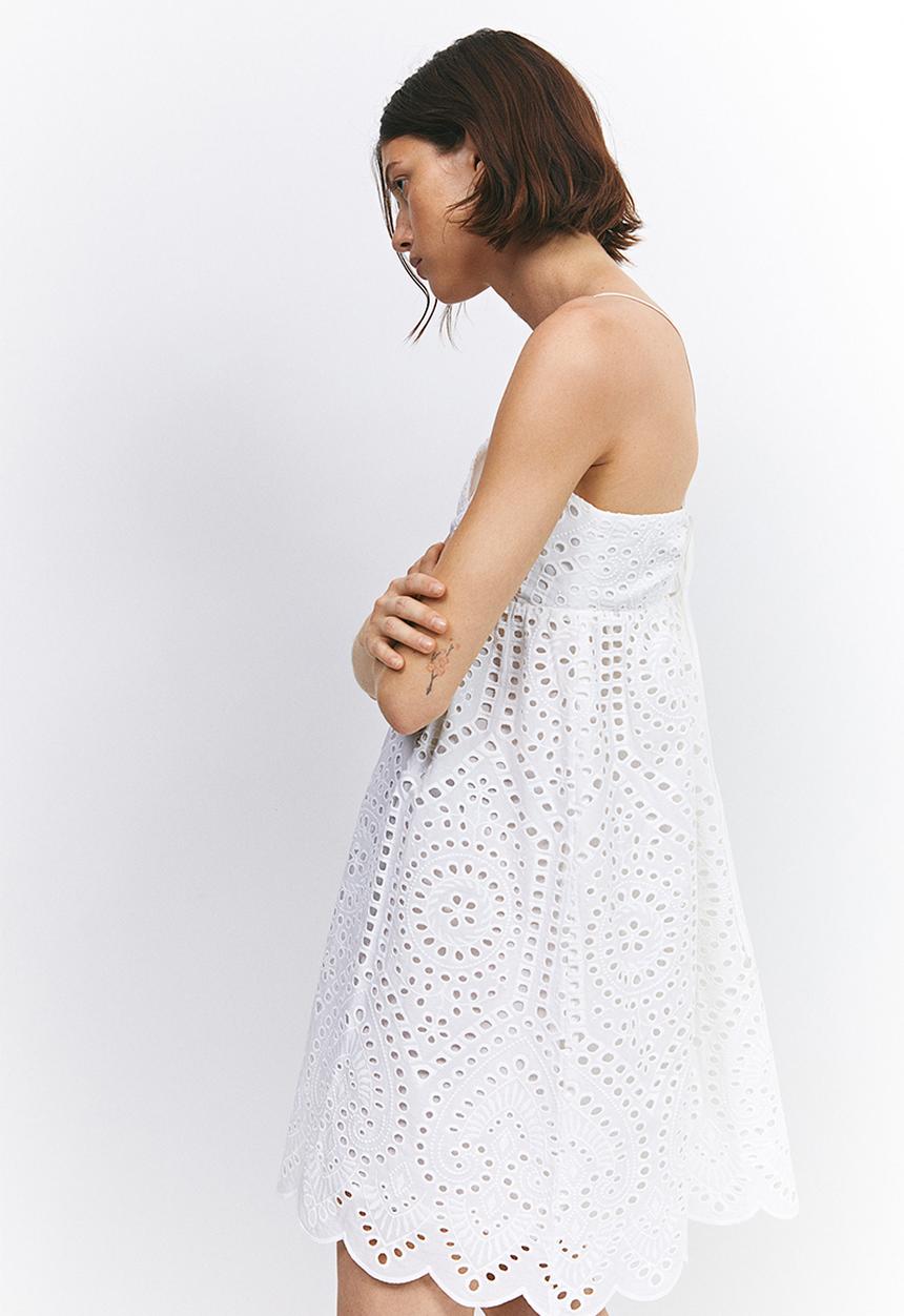 H&M - Broderie anglaise dress - white