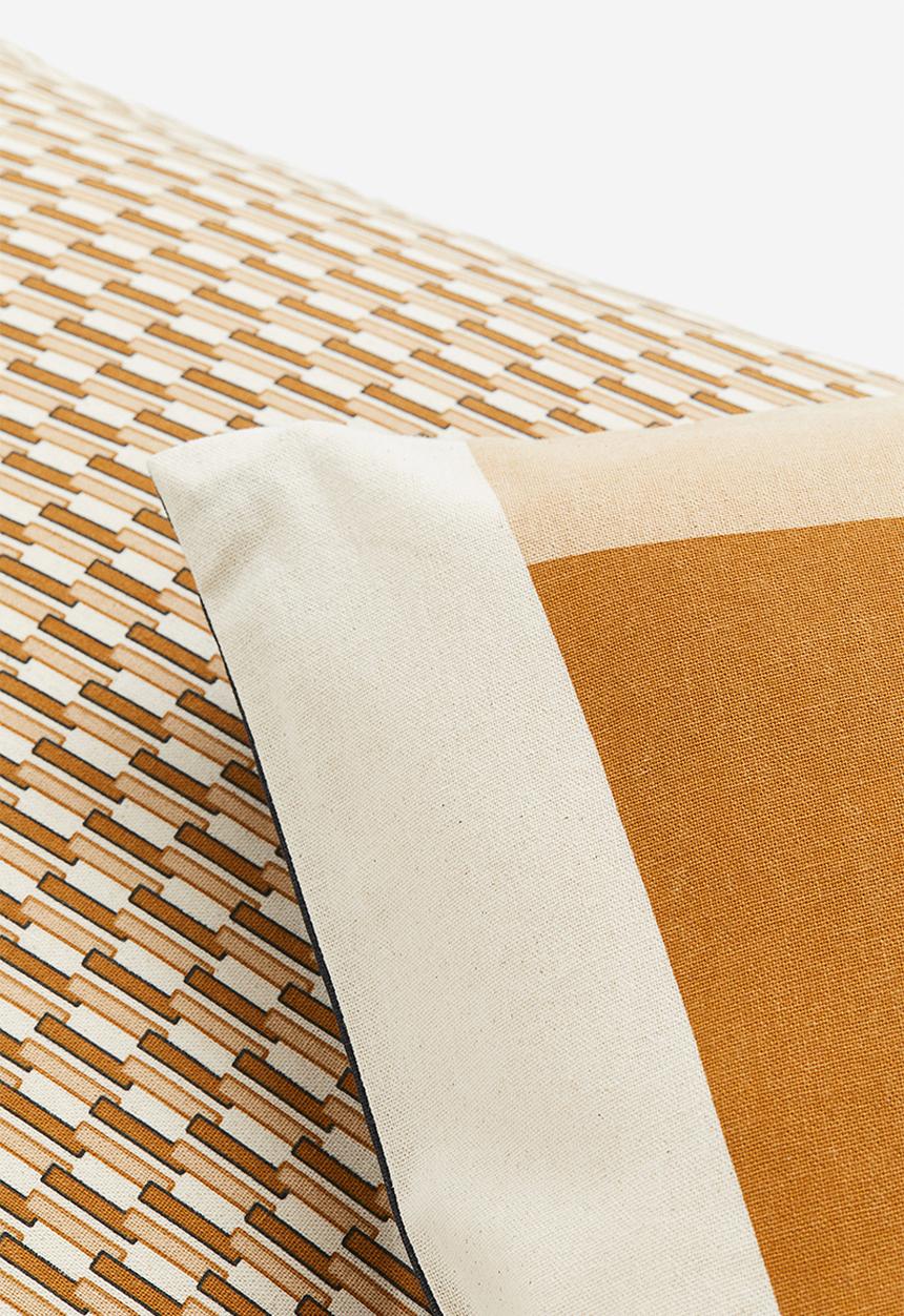 H&M - 2-pack printed cushion covers - beige,yellow,multi
