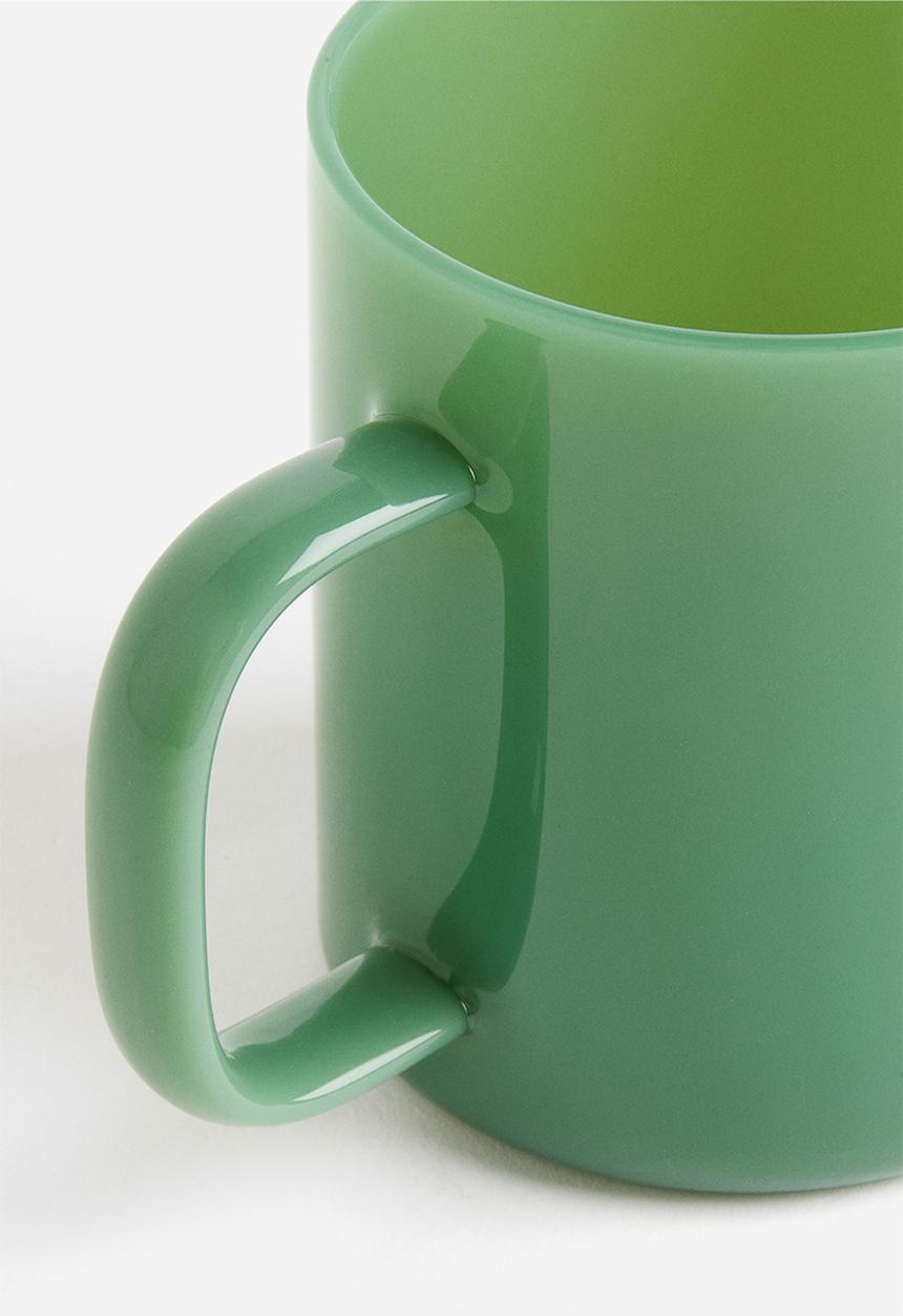 H&M - Glass mug - green