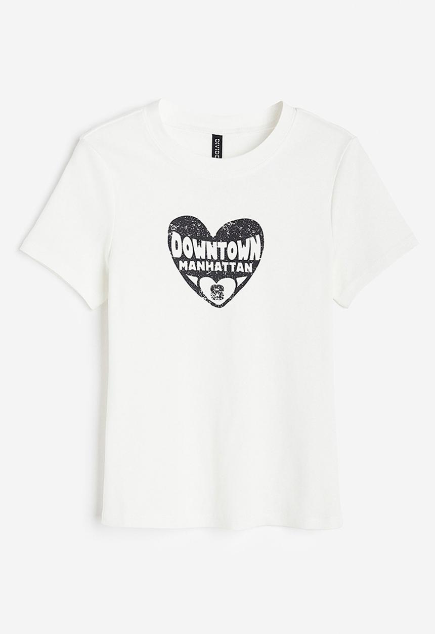 H&M - Fitted cotton top - white
