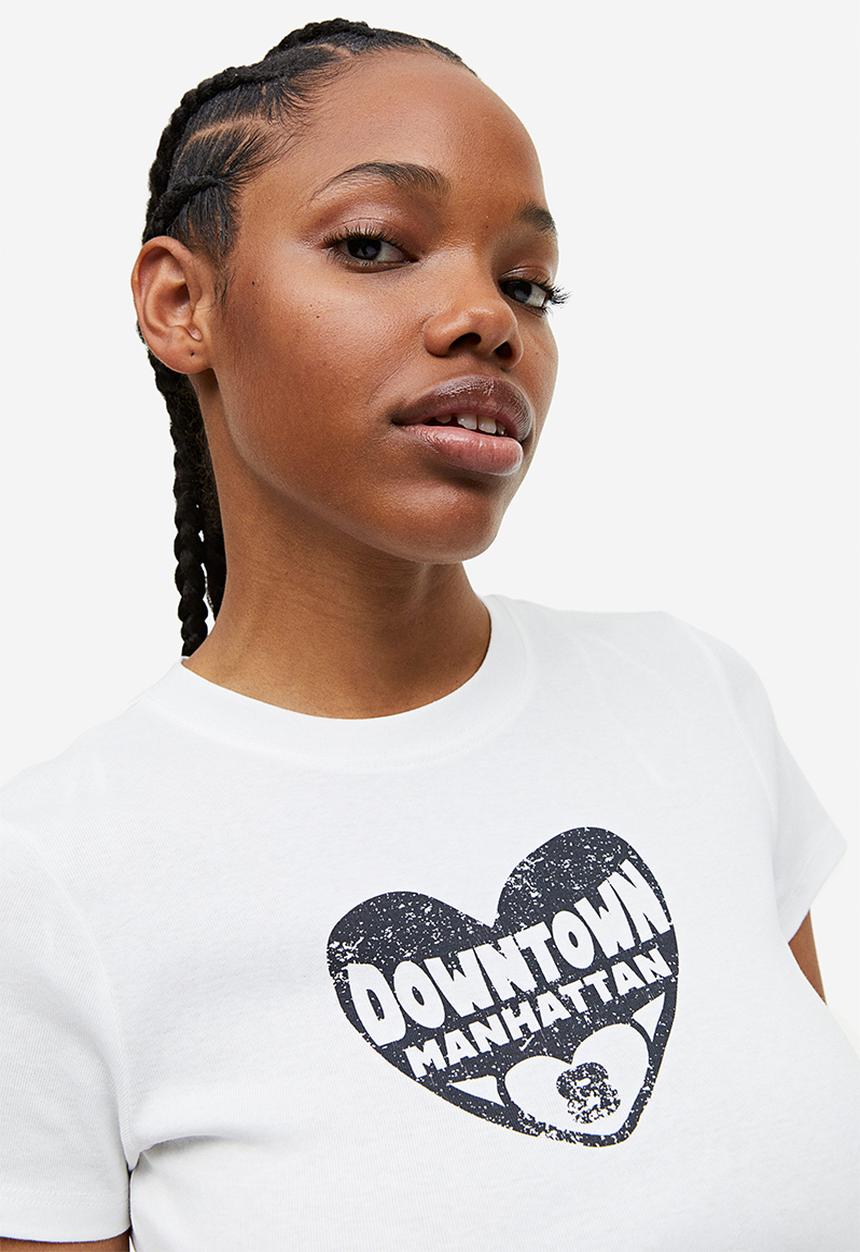 H&M - Fitted cotton top - white