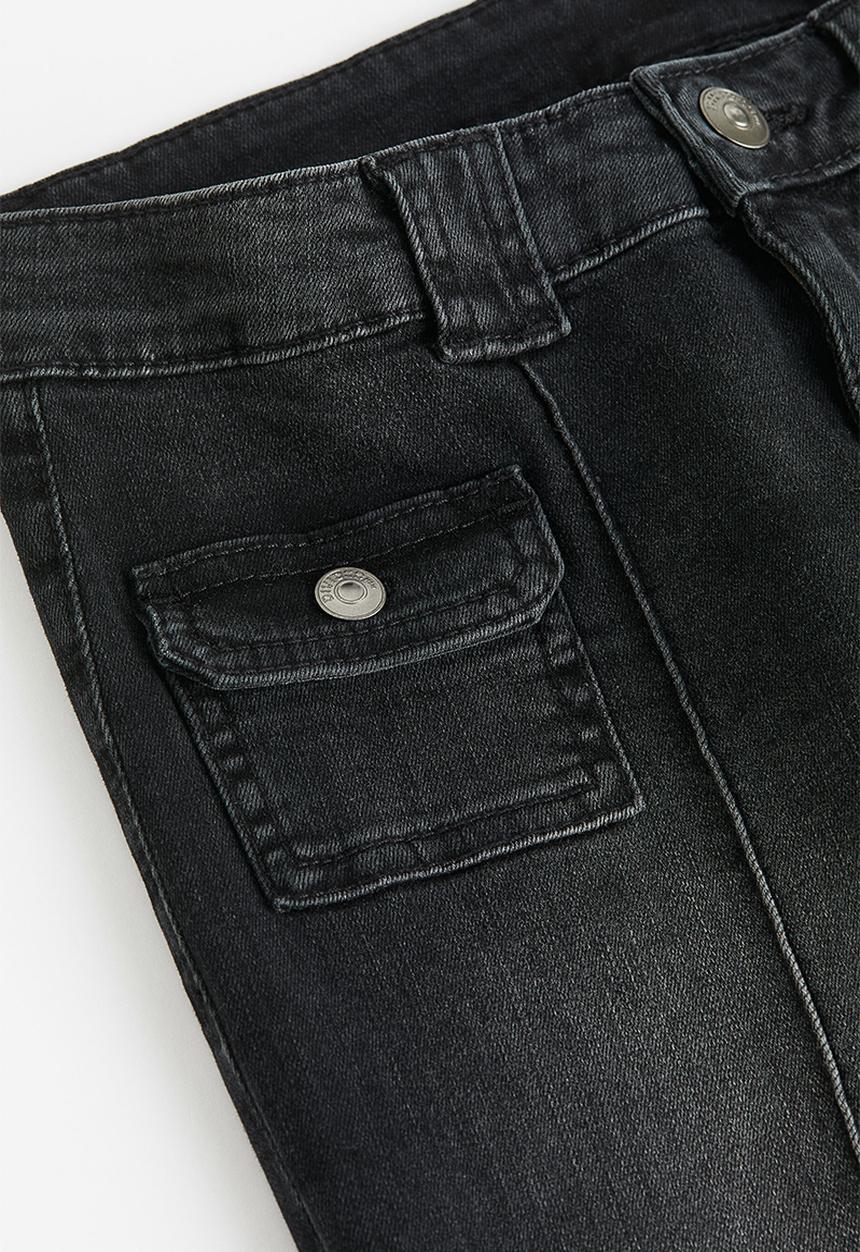 H&M - Flared low cargo jeans - dark grey