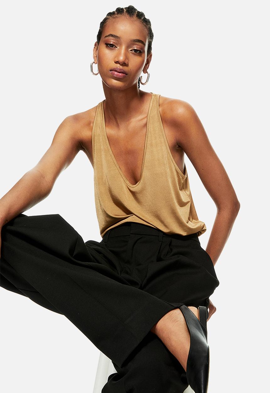 H&M - Vest top - dark beige