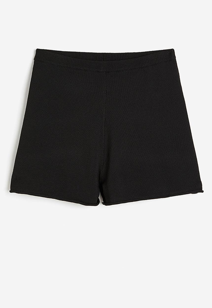 H&M - Fine-knit shorts - black