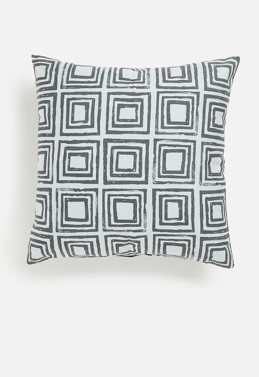 Sixth Floor - Neo printed cushion cover - Black