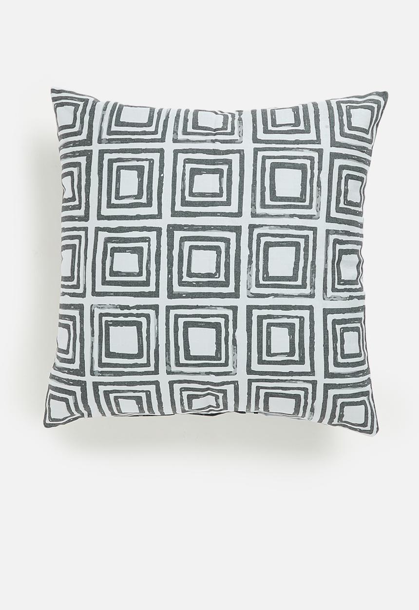 Sixth Floor - Neo printed cushion cover - Black
