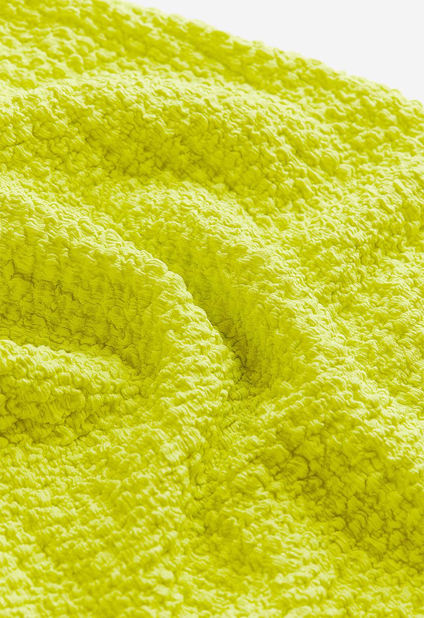 H&M - Textured off-the-shoulder dress - yellow