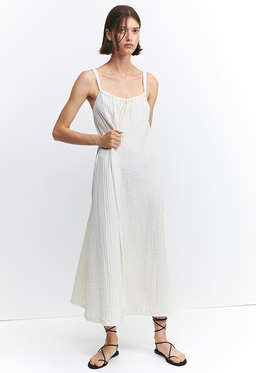 H&M - Textured jersey dress - cream