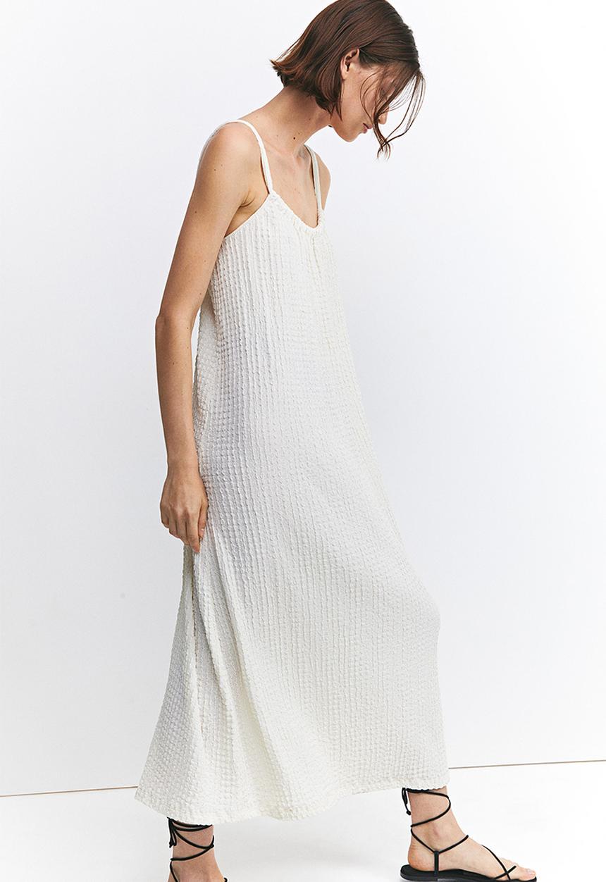 H&M - Textured jersey dress - cream