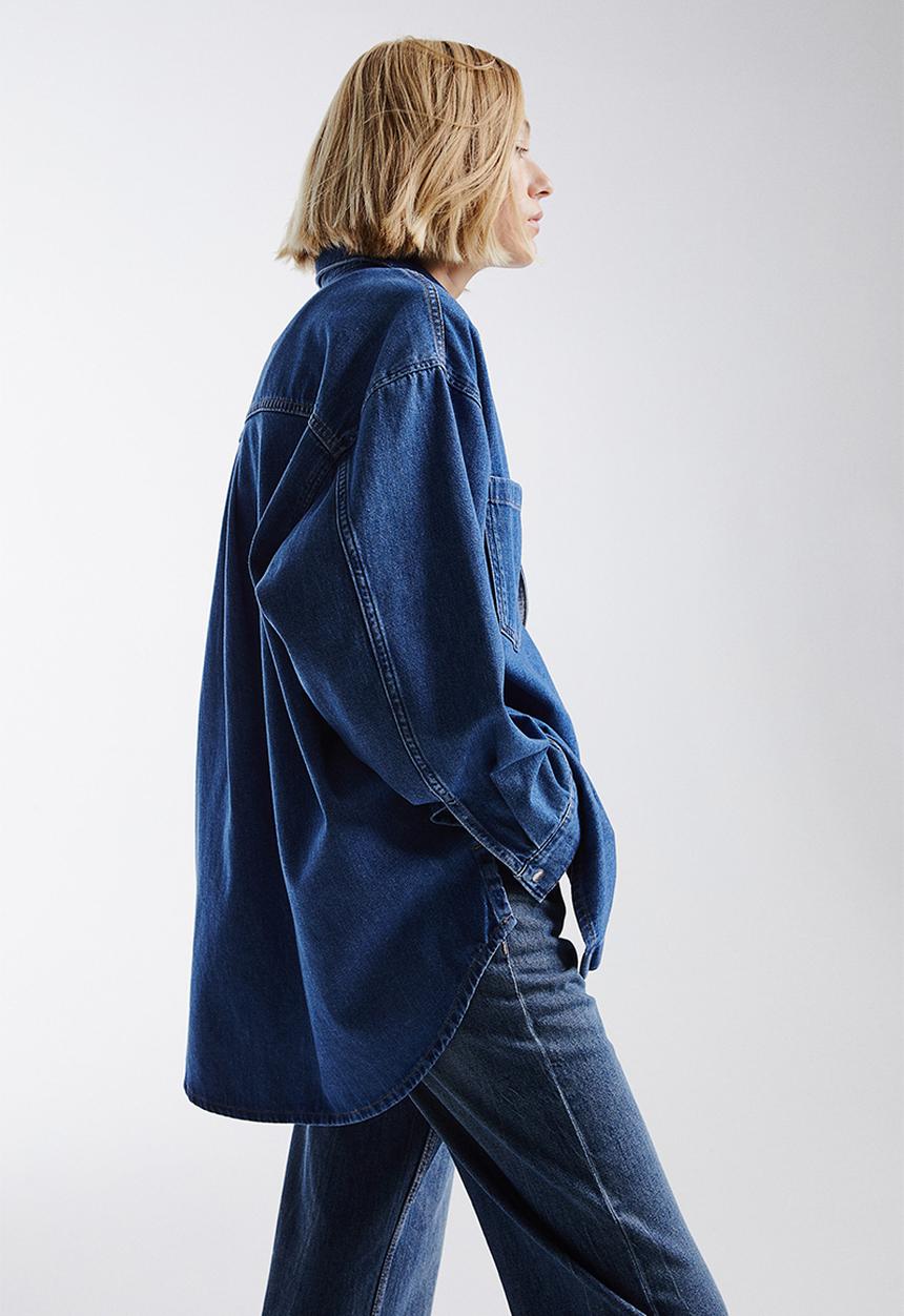 H&M - Wide ultra high jeans - denim blue