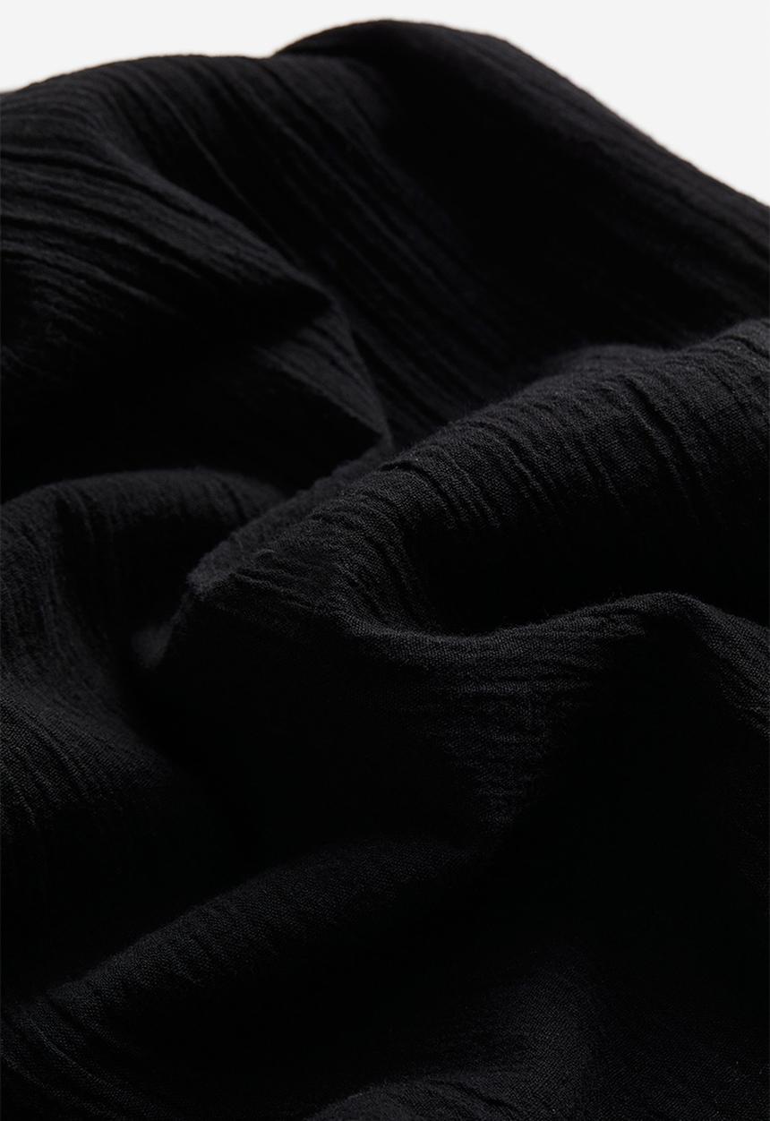 H&M - Tie-strap cotton dress - black