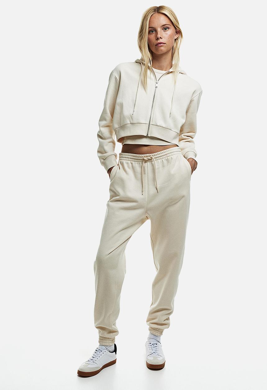 H&M - High-waisted joggers - beige