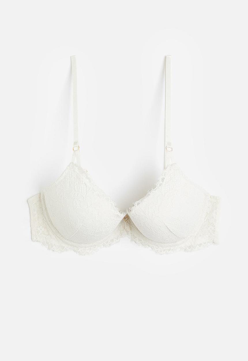 H&M - Lace push-up bra - white