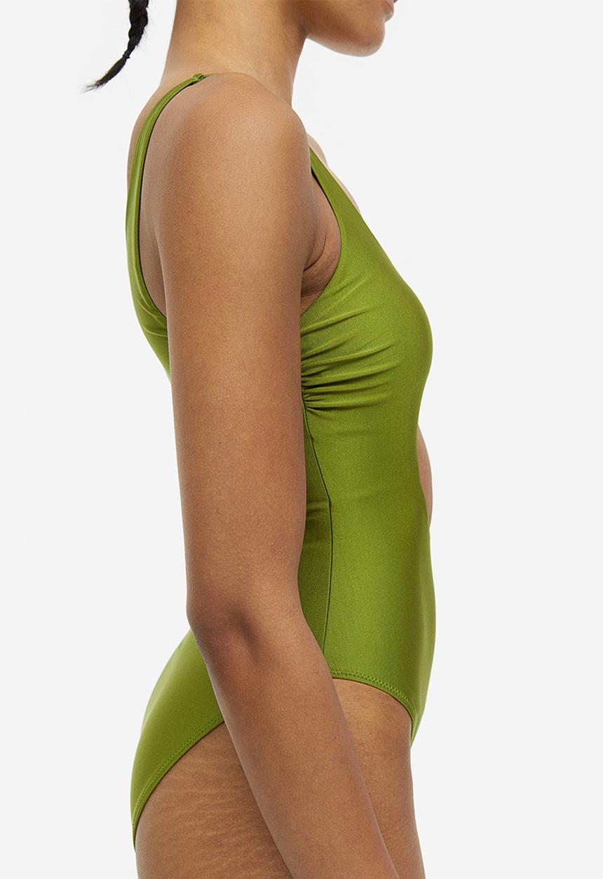H&M - High-leg cut-out swimsuit - green