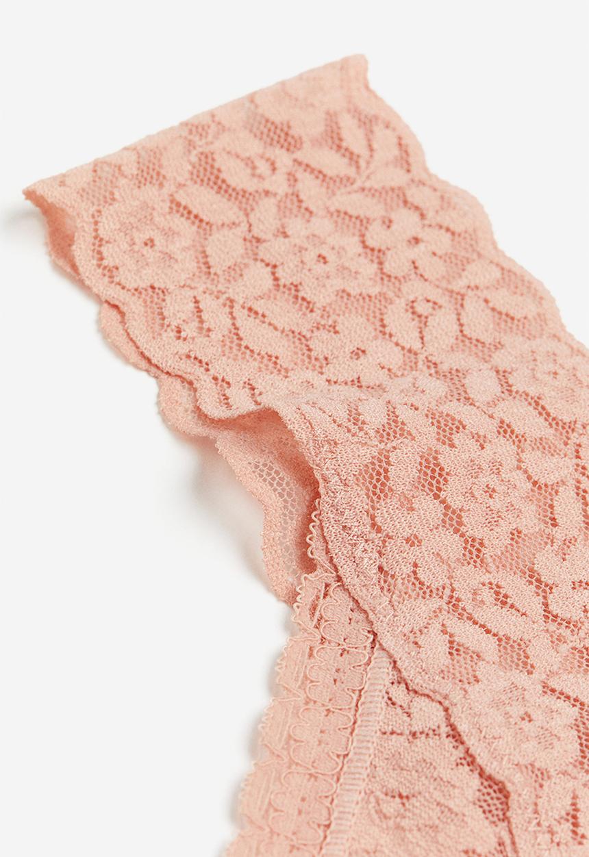 H&M - Lace thong briefs - pink