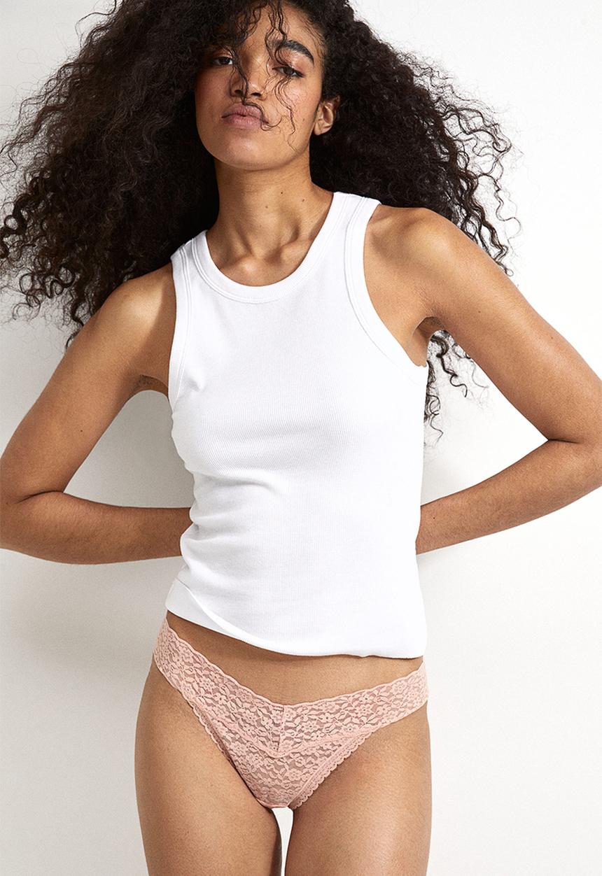 H&M - Lace thong briefs - pink