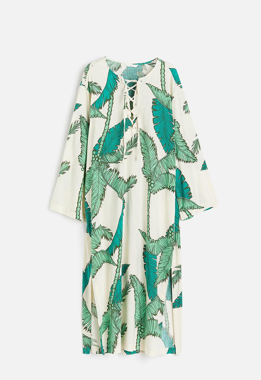 H&M - Lace-up dress - multi green