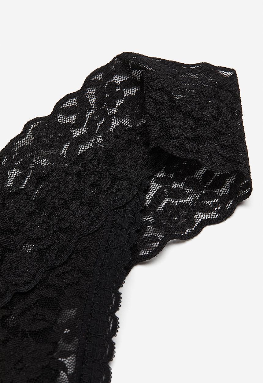 H&M - Lace thong briefs - black