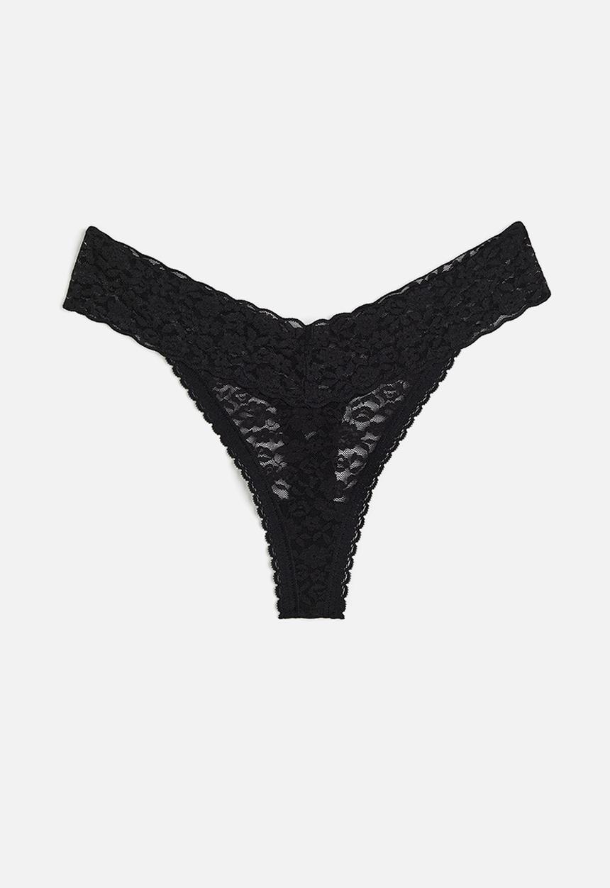 H&M - Lace thong briefs - black