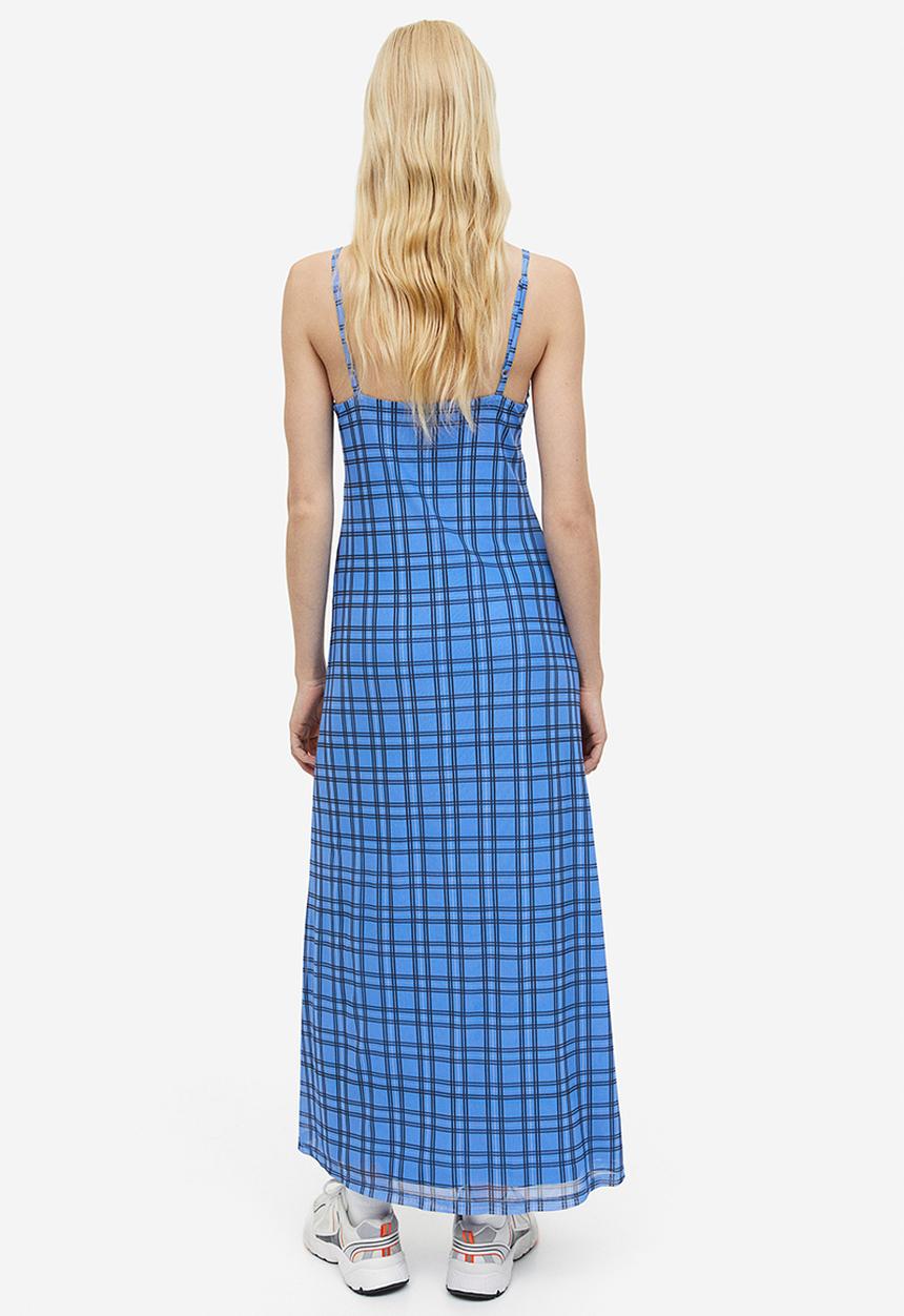 H&M - Mesh slip dress - Blue Multi