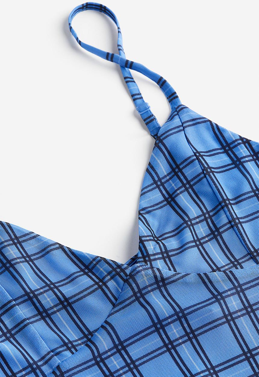 H&M - Mesh slip dress - Blue Multi
