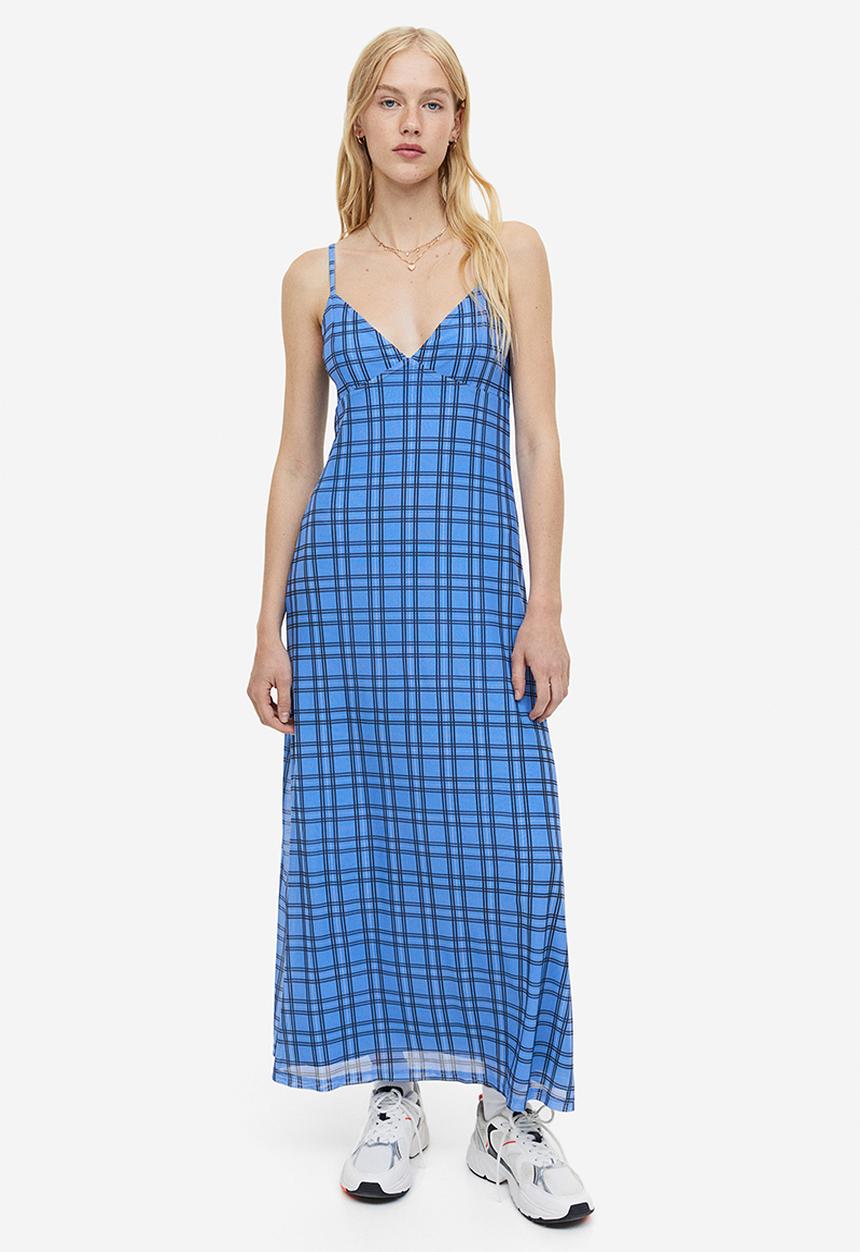 H&M - Mesh slip dress - Blue Multi