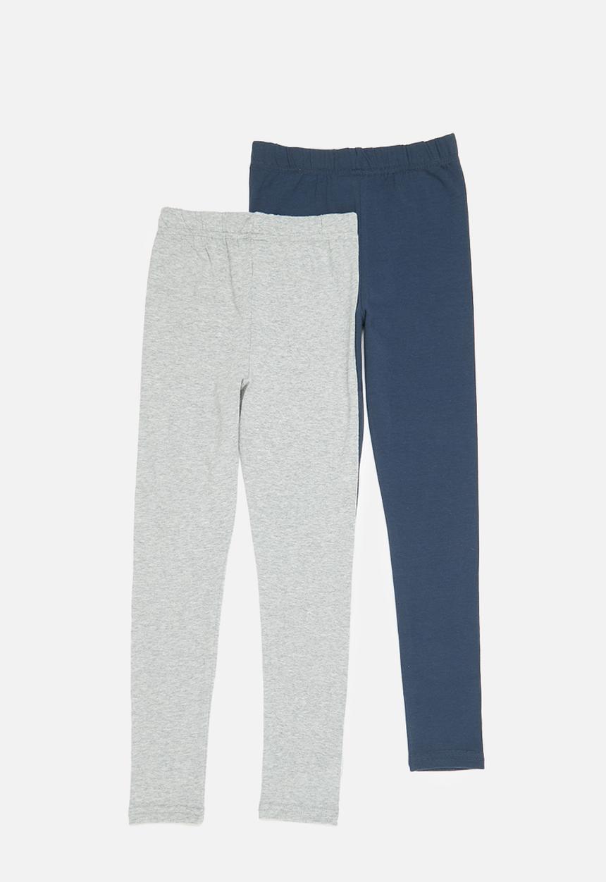 Pop Candy - 2 Pack legging - grey & indigo