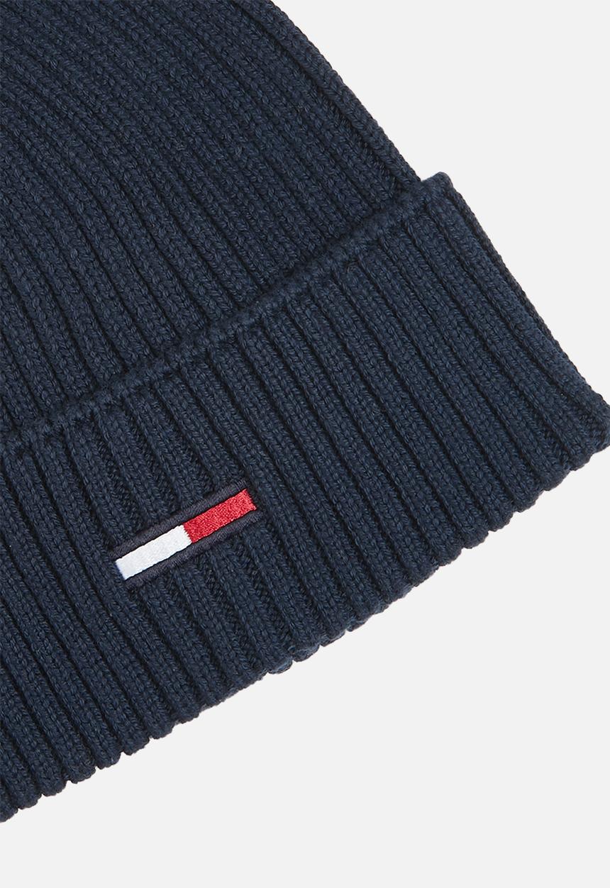 Tommy Hilfiger - TJM  flag rib beanie -Twilight Navy