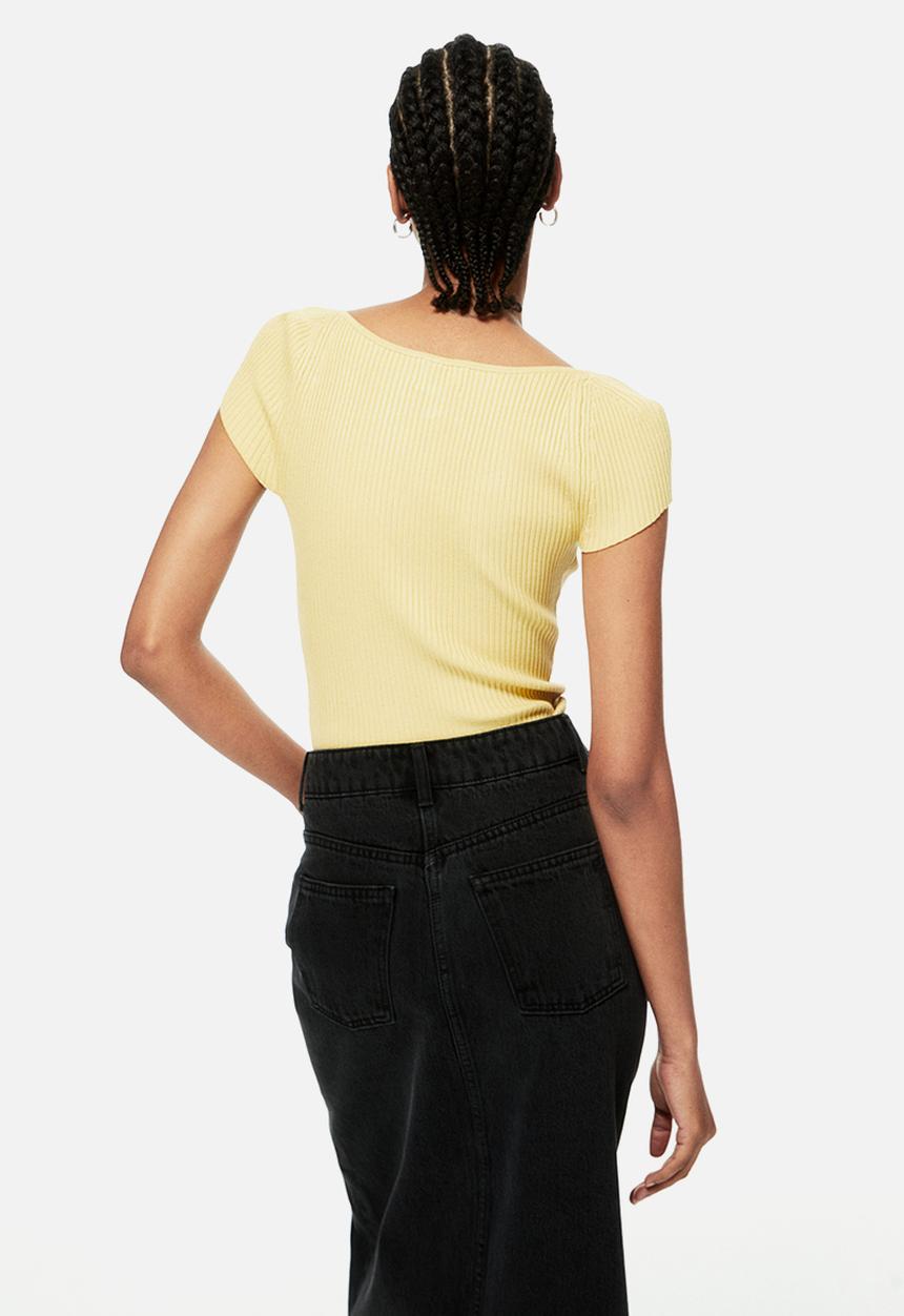 H&M - Rib-knit top - yellow