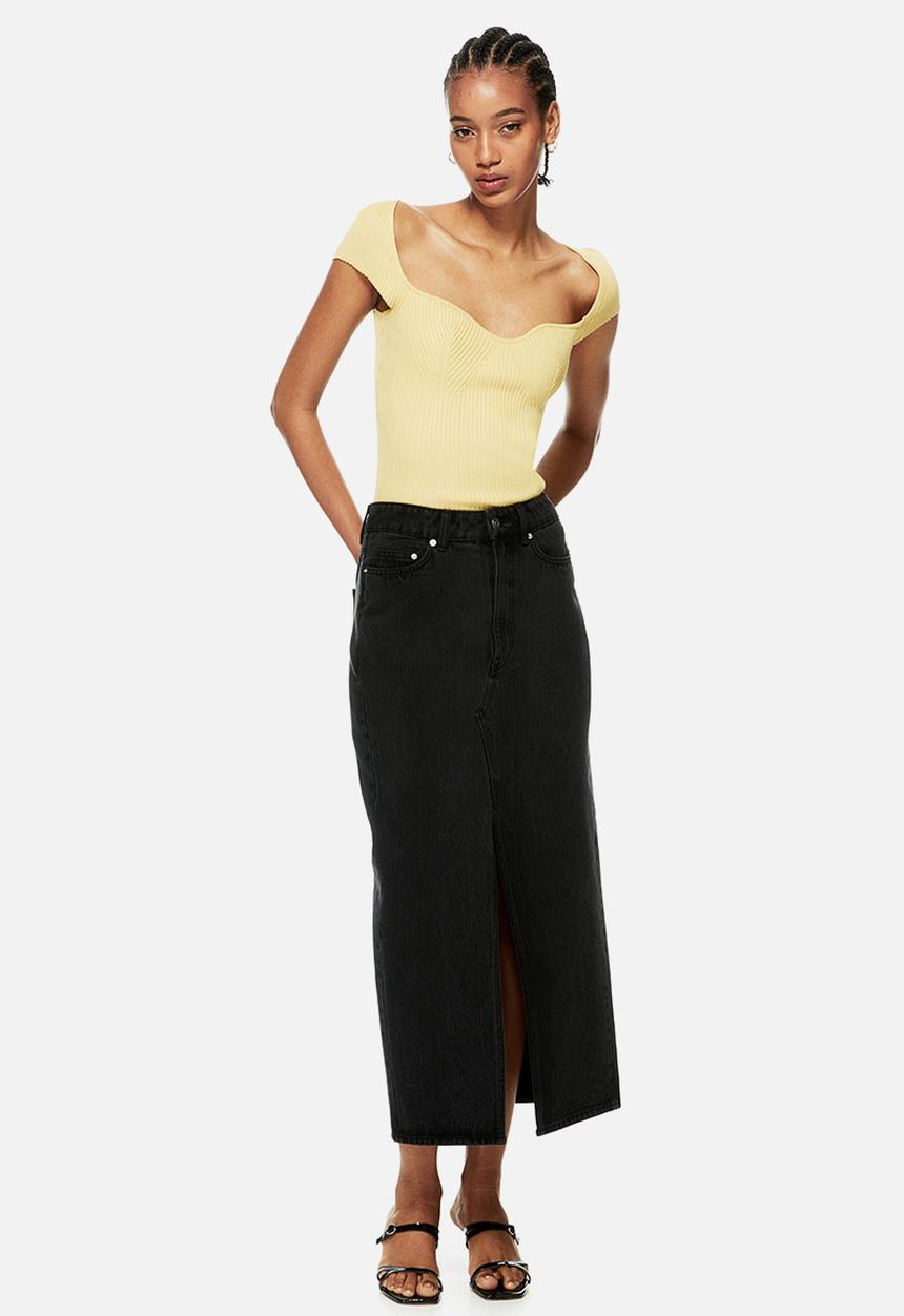 H&M - Rib-knit top - yellow