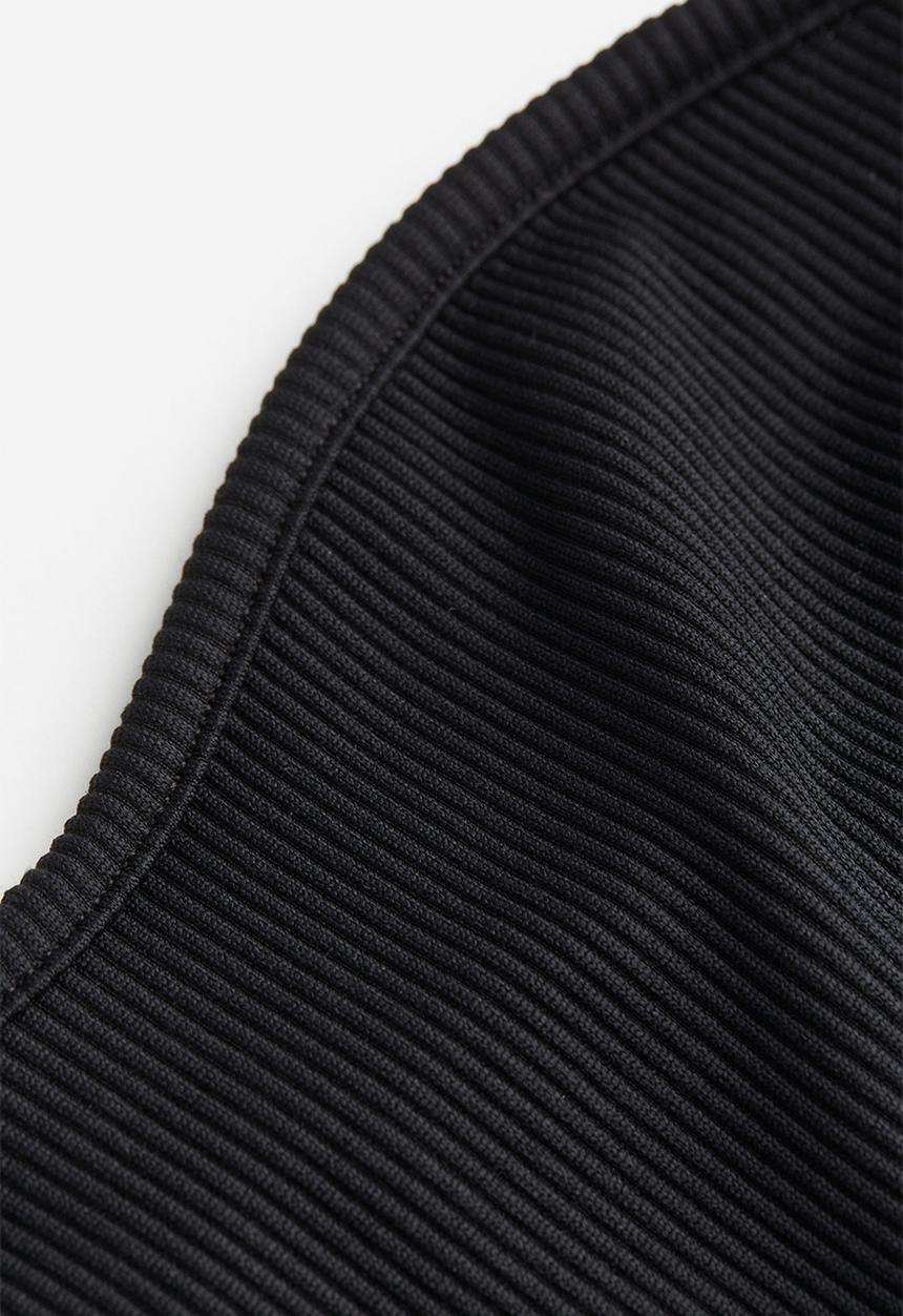 H&M - Ribbed bandeau top - black