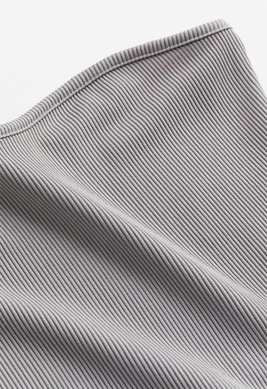 H&M - Ribbed bandeau top - grey