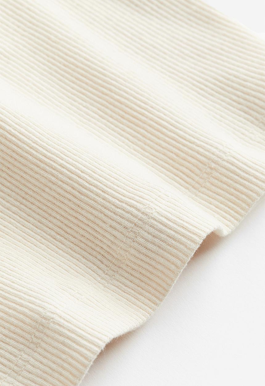 H&M - Ribbed cropped top - beige